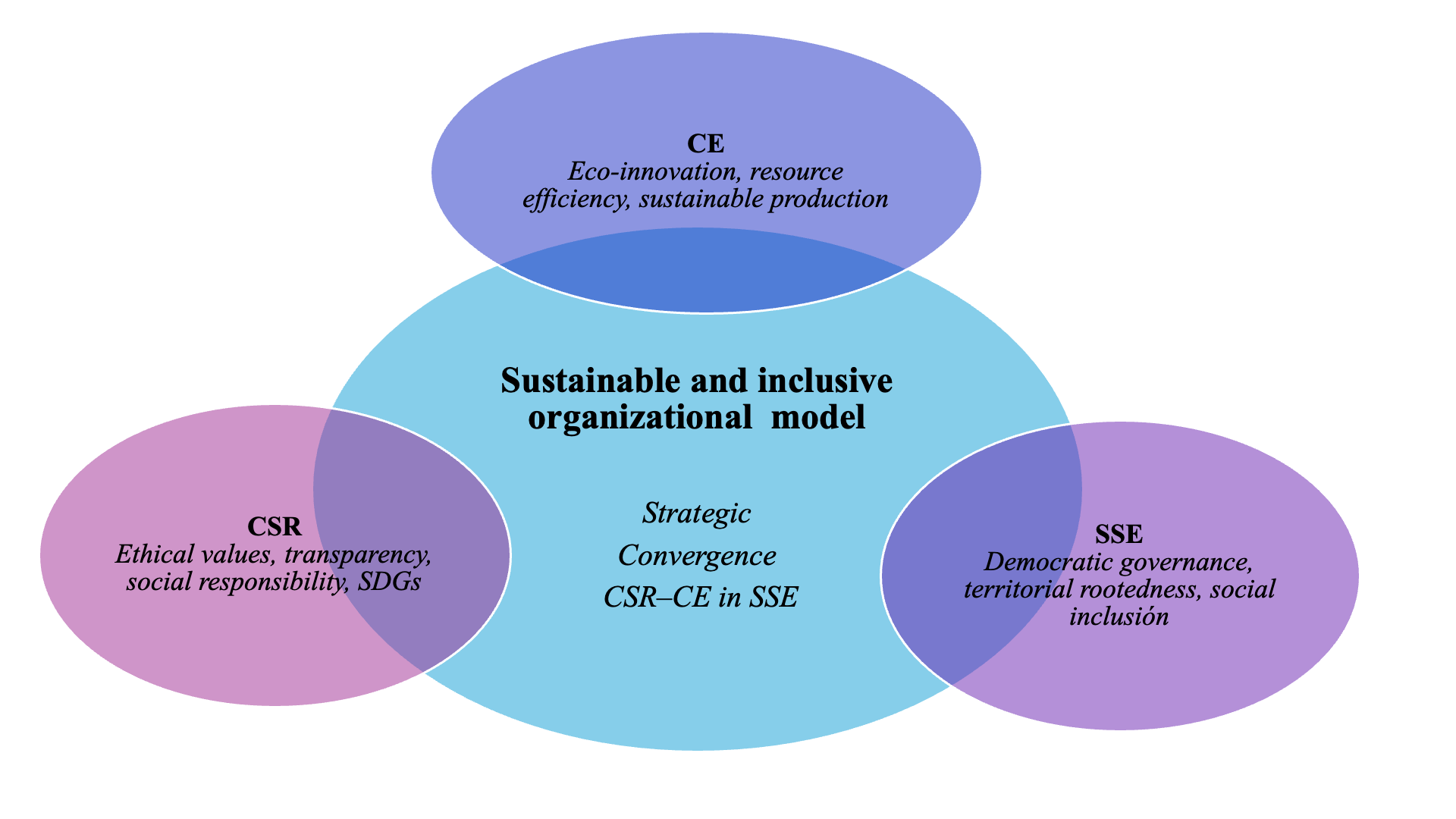 Conceptual model of the relationship between CSR, CE and SEEs.