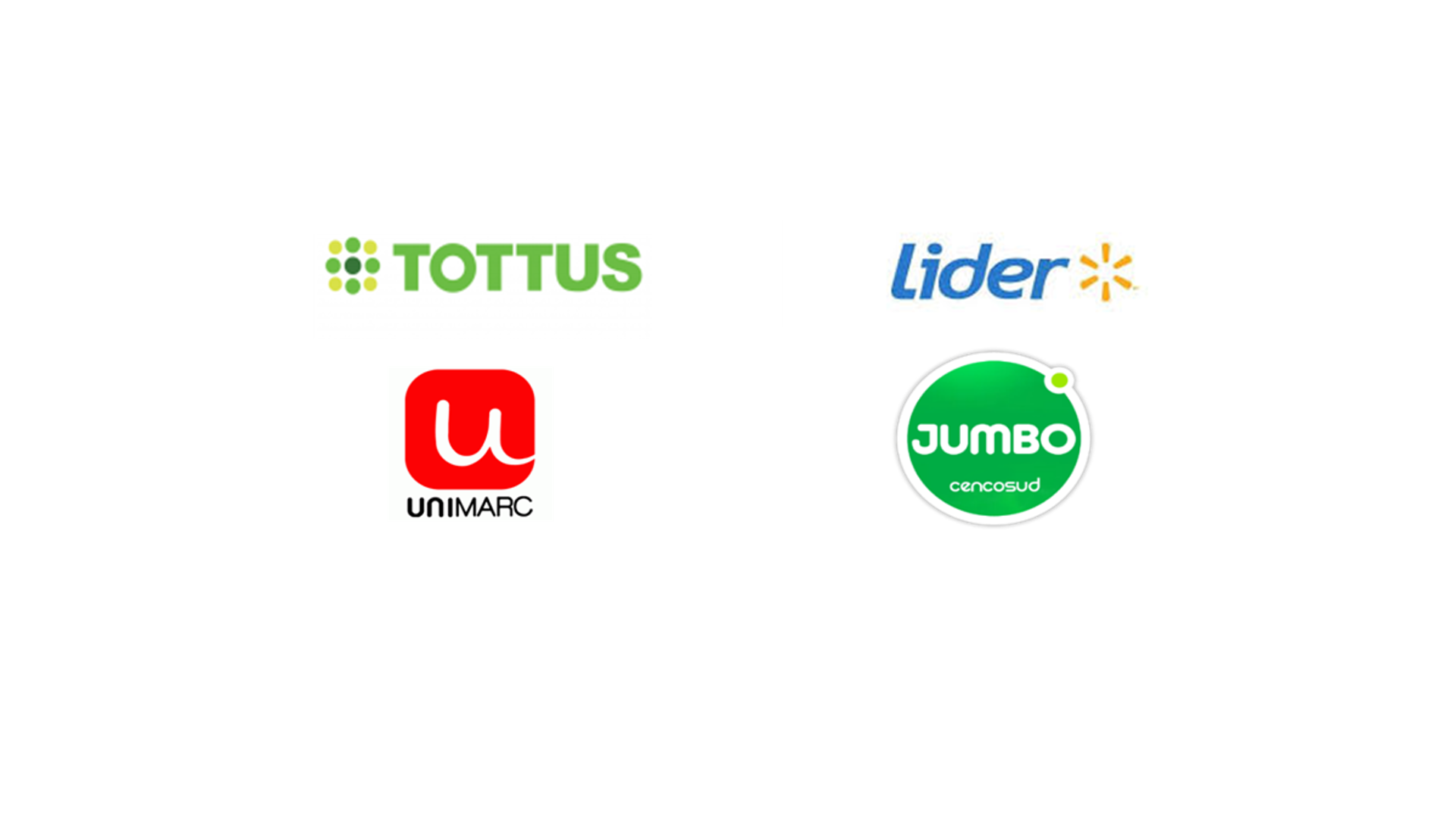 Logos de las principales cadenas de supermercados