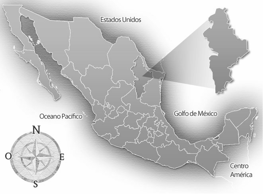 Mapa del Estado de Nuevo León México